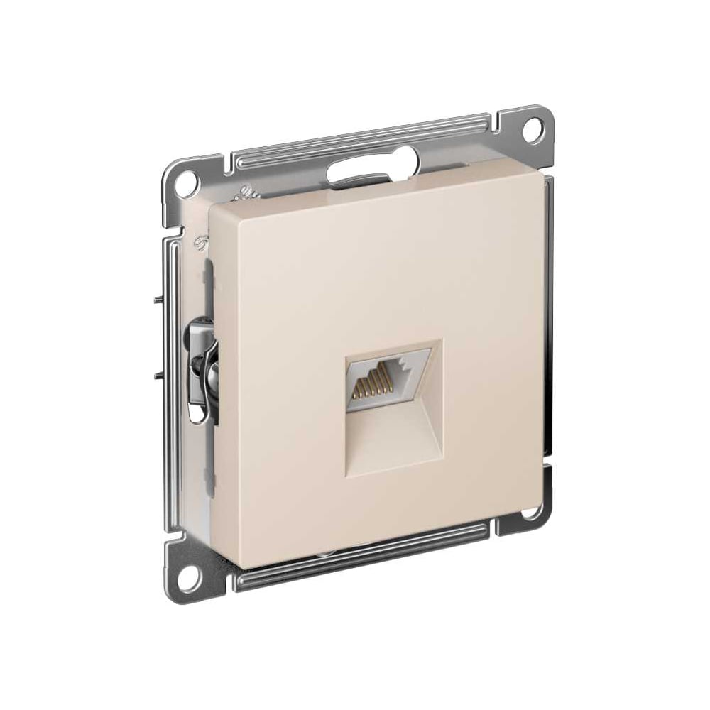Розетка компьютерная Systeme Electric AtlasDesign, RJ45, кат. 6A, механизм, Бежевый ATN000286