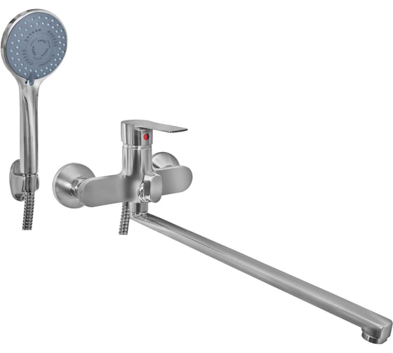 Изображение товара Смеситель для ванны Juguni одноручный длинный излив 40 см, керамический дивертор, карт. 35 мм 0402.188