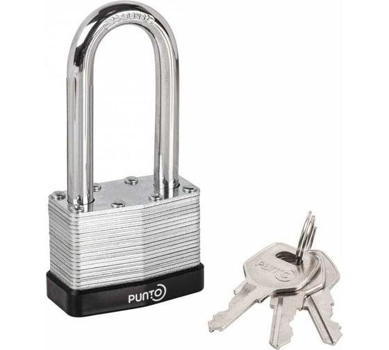 Изображение товара Замок навесной Punto PK-6550L 3 ключа, англ., длиная дужка 57701