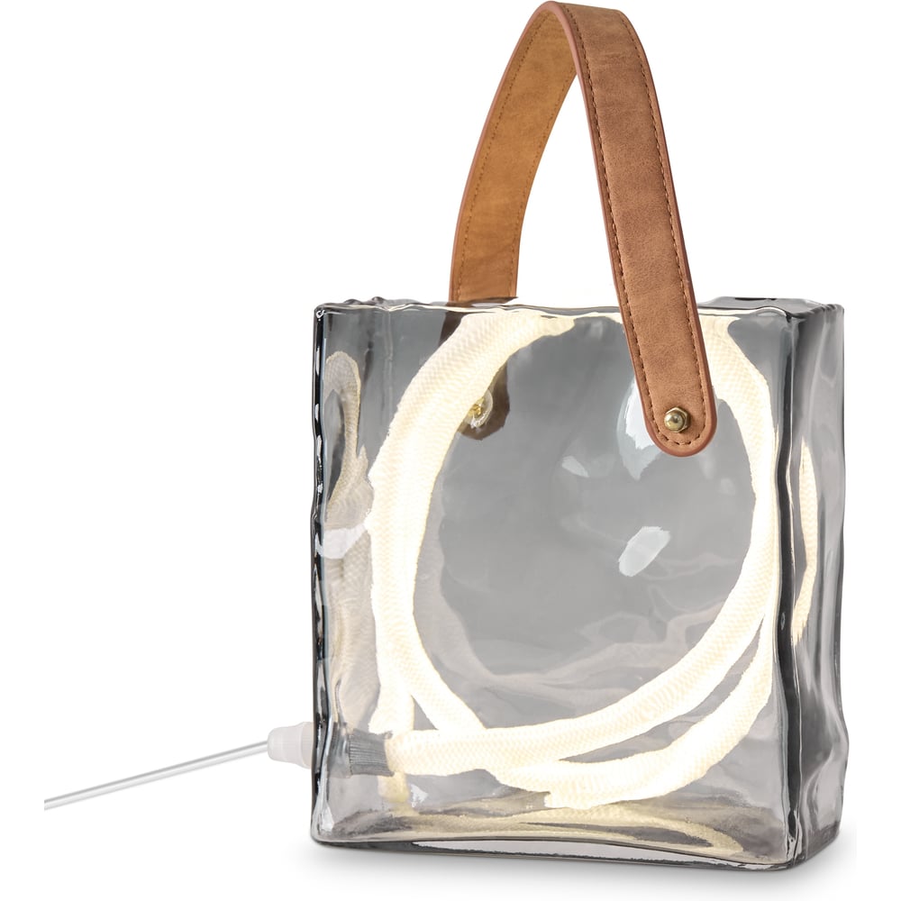 Изображение товара Настольный светильник Freya FR6223TL-L17SM современный с LED абажур и дымчатым стеклом