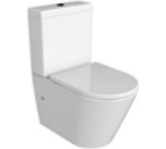 Изображение товара Напольный безободковый унитаз Azario Luana сиденье с микролифтом, 615х375х840 мм AZ-8593