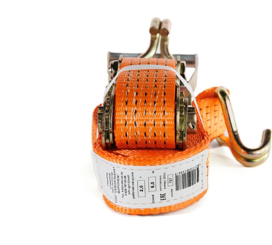 Изображение товара Стяжной ремень для крепления груза СЕВЗАПКАНАТ 2 т/6 м, крюк-крюк, 50 мм 4631159615881