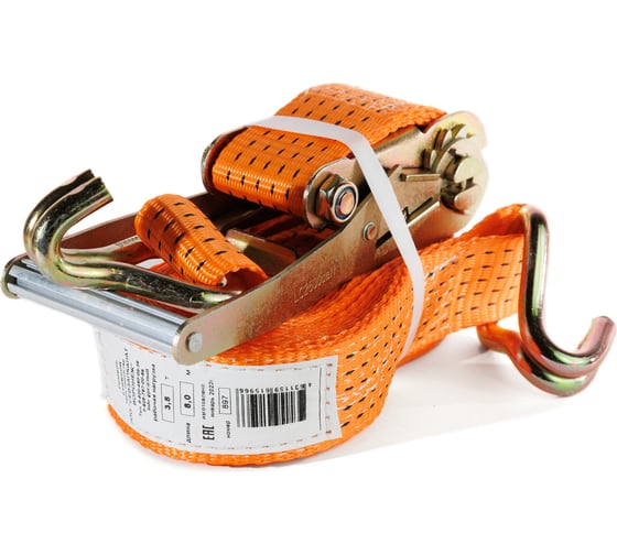 Изображение товара Стяжной ремень для крепления груза СЕВЗАПКАНАТ 3,5 т/8 м, крюк-крюк, 50 мм 4631159615966