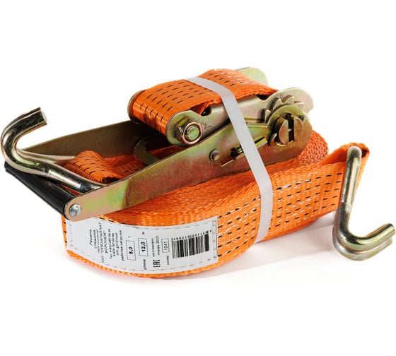 Изображение товара Стяжной ремень для крепления груза СЕВЗАПКАНАТ 5 т/12 м, крюк-крюк, 50 мм 4631159615997