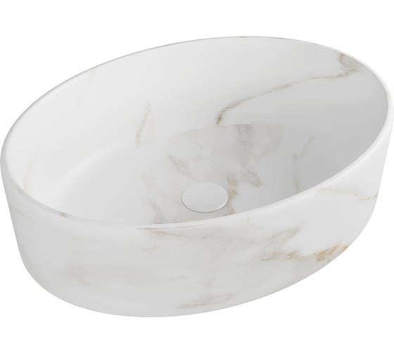 Изображение товара Раковина для ванной накладная Teymi Lori 50 цвет мрамор белый матовый T50484 ЦБ-00271361