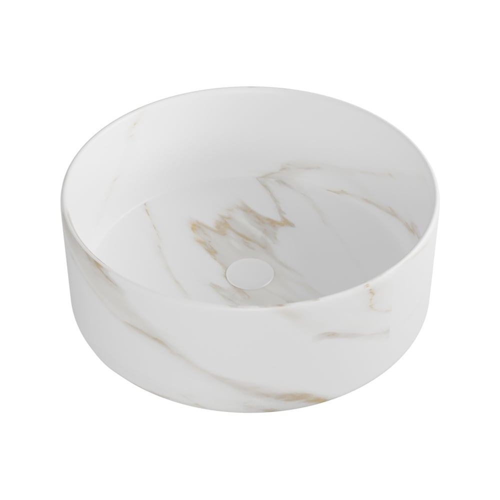 Изображение товара Накладная раковина для ванной Teymi Lina круглая D35 белый матовый санфарфор