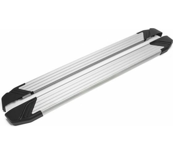 Изображение товара Пороги на автомобиль Rival Silver для Honda Pilot III 2016-2019 г.в., 180 см, 2 шт., алюминий F180AL.2105.1