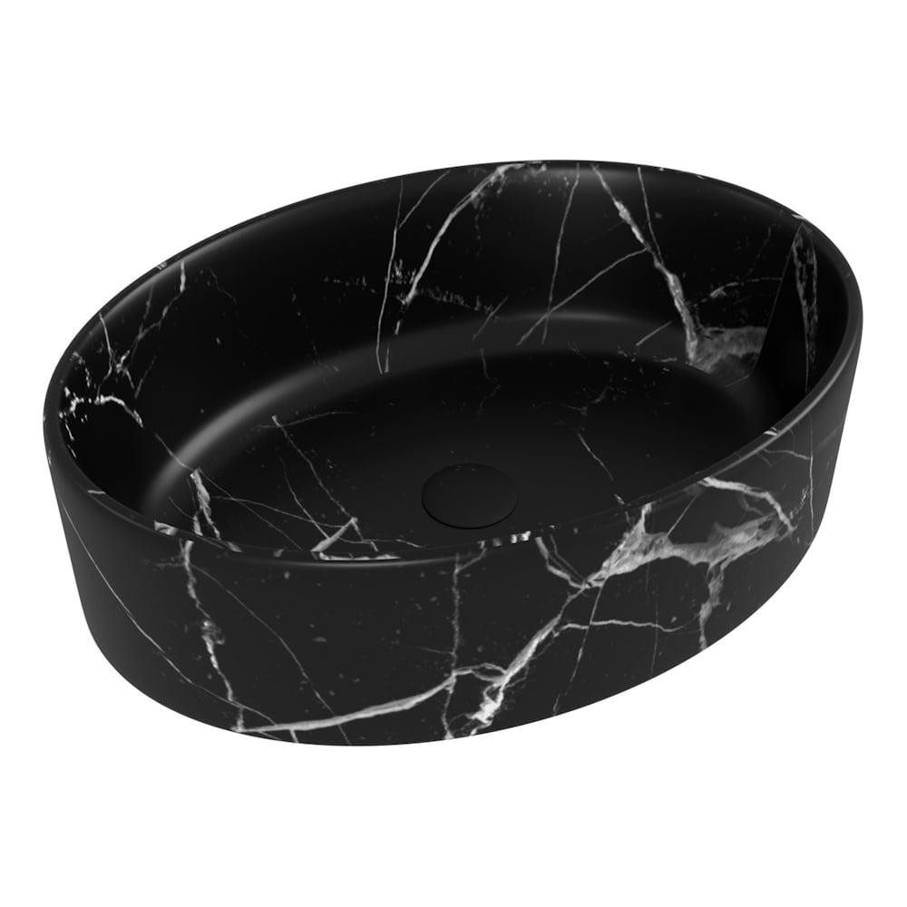 Изображение товара Накладная раковина для ванной Teymi Lori 50 черный матовый санфарфор современный стиль