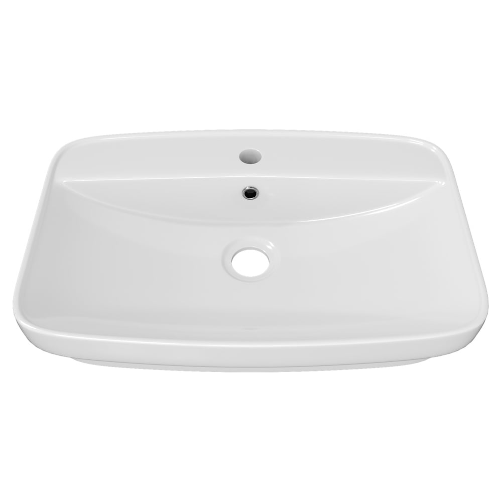 Изображение товара Полувстроенная раковина для ванной Teymi Solli VP 60 белая прямоугольная