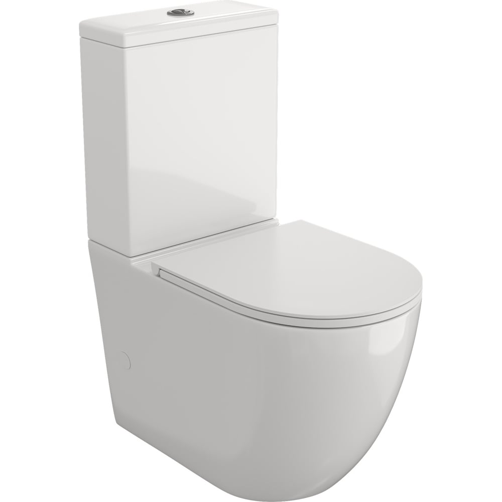 Изображение товара Напольный унитаз Teymi торнадо безободковый с быстросъемным сиденьем и микролифтом