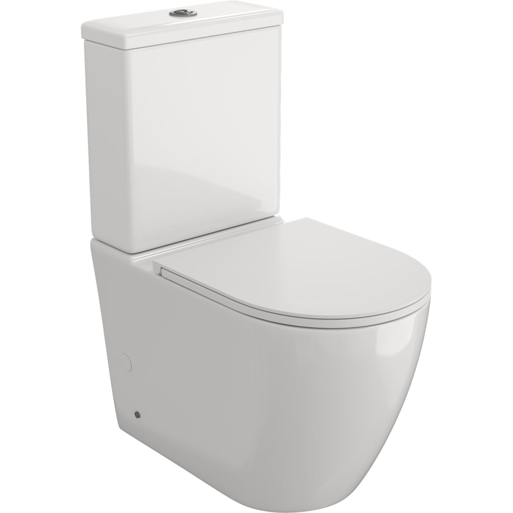 Изображение товара Напольный унитаз безободковый Teymi Lina R T40120 с микролифтом и каскадным сливом