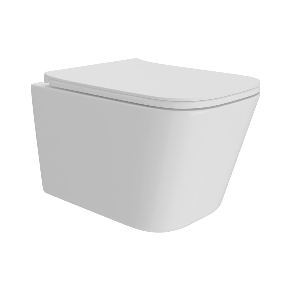 Изображение товара Подвесной унитаз безободковый Teymi Helmi Pro с микролифтом и каскадным сливом