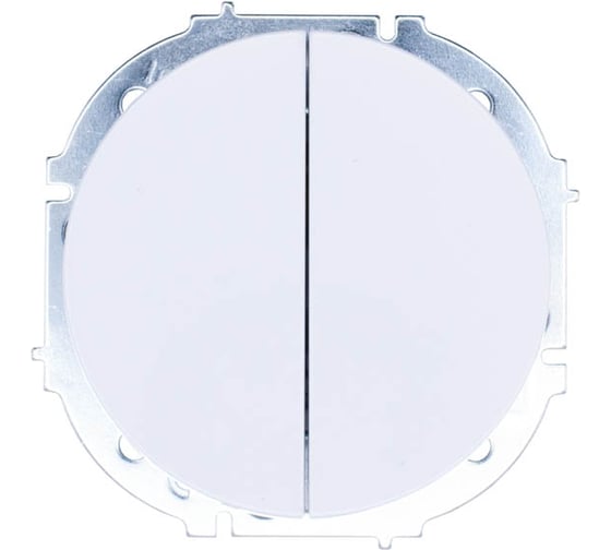 Изображение товара Выключатель двойной Lezard OSEN белый, упаковка 10 шт 743-0288-101