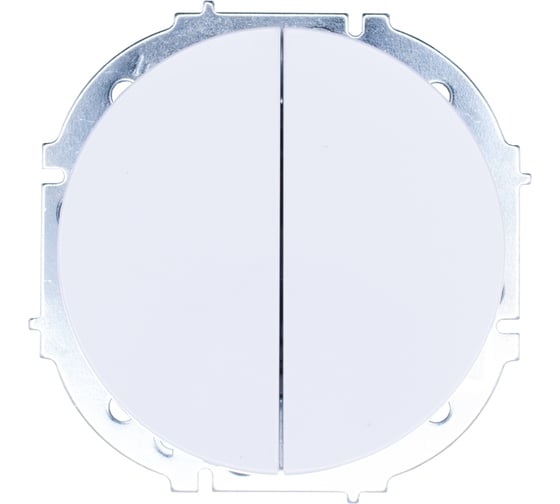 Изображение товара Выключатель двойной белый (упаковка 10 шт) Lezard OSEN 743-0288-101