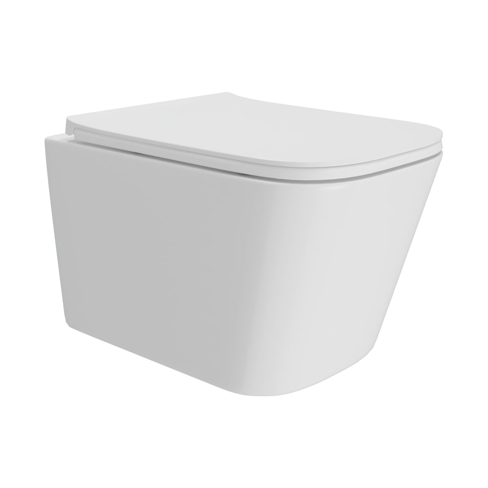 Изображение товара Унитаз подвесной Teymi торнадо безободковый с быстросъемным сиденьем микролифт Helmi Pro Vortex T40310 ЦБ-00284518