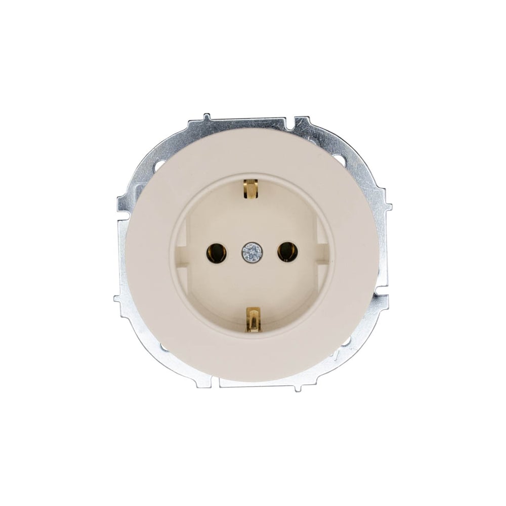 Изображение товара Розетка Lezard OSEN с заземлением слоновая кость встроенная