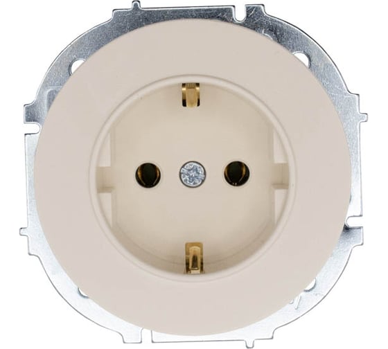 Изображение товара Розетка Lezard OSEN с заземлением, ПБТ, слоновая кость, упаковка 10 шт 743-9088-122B