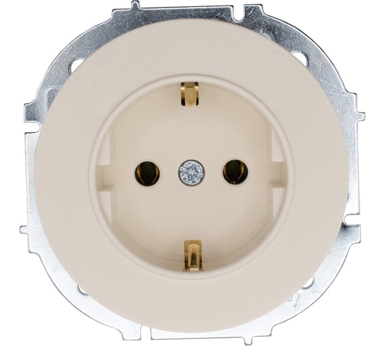 Изображение товара Розетка с/з ПБТ (упаковка 10 шт) Lezard OSEN слоновая кость 743-9088-122B