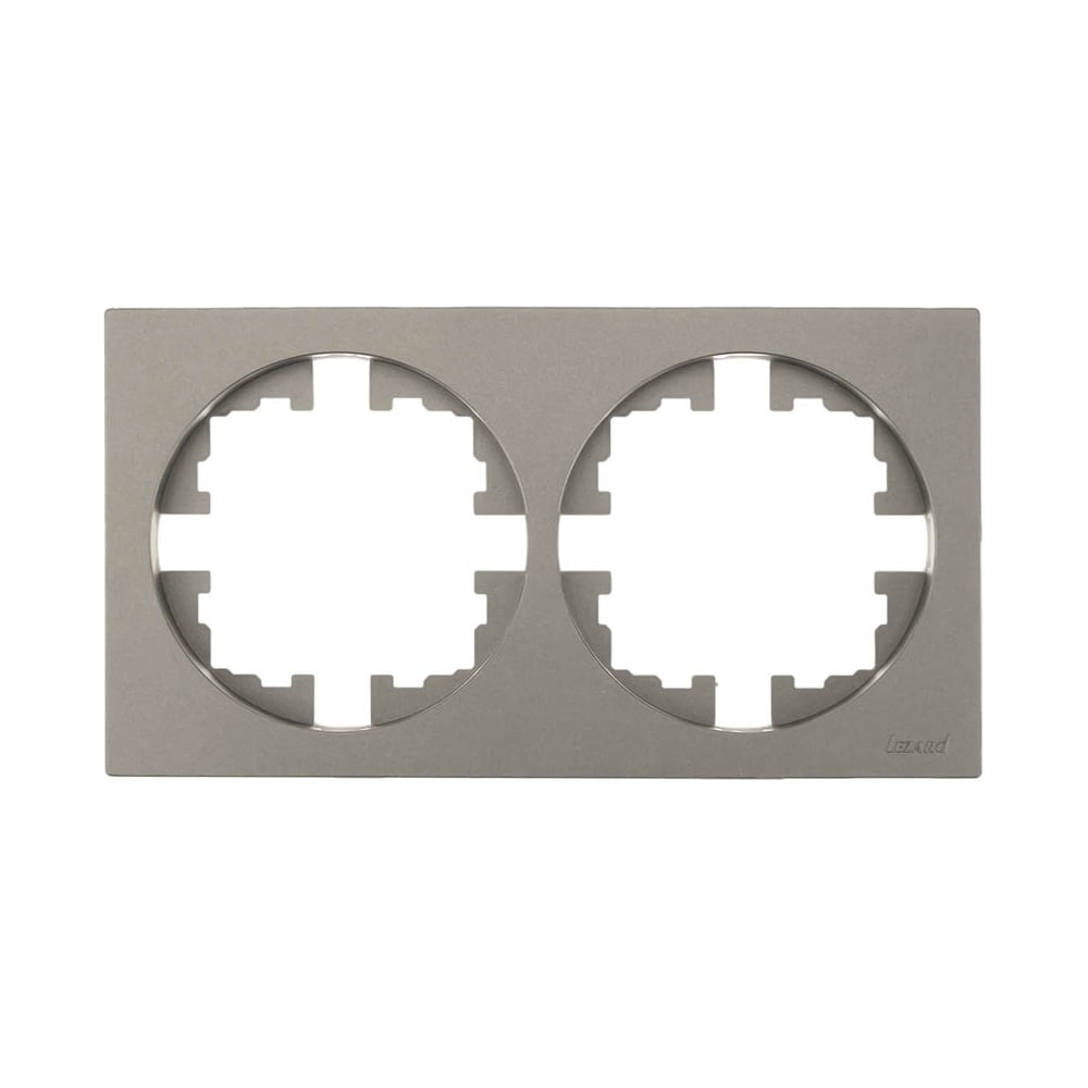 Изображение товара Рамка 2-ая Lezard OSEN без вставки титан 2 поста серый IP20 743-3700-147
