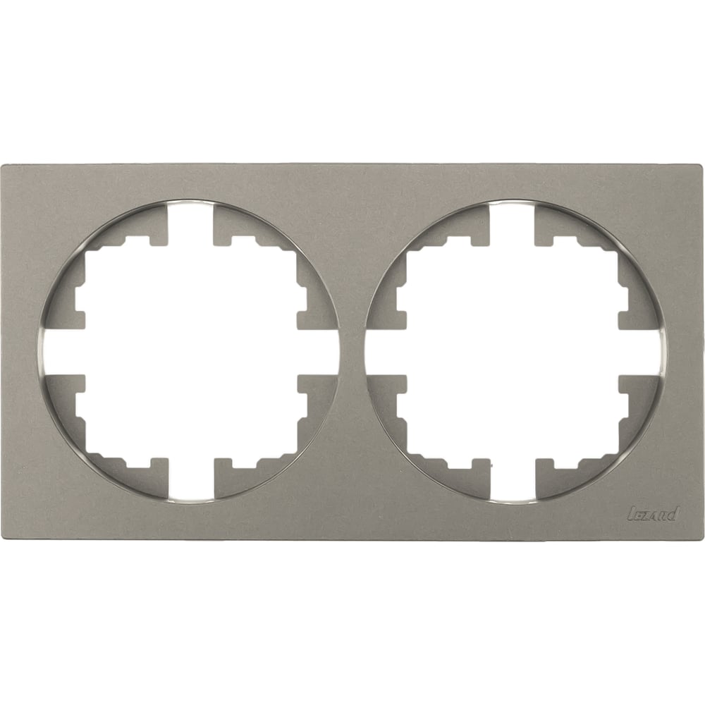 Изображение товара Рамка 2-ая Lezard OSEN без вставки титан 2 поста серый IP20 743-3700-147
