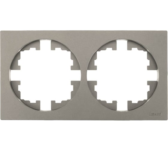 Изображение товара Рамка 2-ая Lezard OSEN без вставки, титан, упаковка 10 шт 743-3700-147