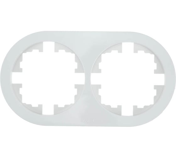 Изображение товара Рамка 2-ая Lezard OSEN без вставки, белая круглая, упаковка 10 шт 744-0200-147