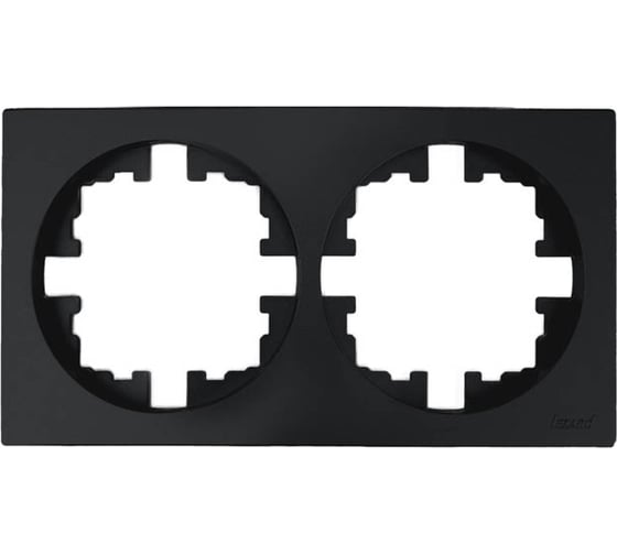 Изображение товара Рамка 2-ая Lezard OSEN без вставки, чёрный бархат, упаковка 10 шт 743-4200-147