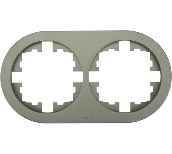 Изображение товара Рамка 2-ая б/вст титан круглая (упаковка 10 шт) Lezard OSEN 744-3700-147