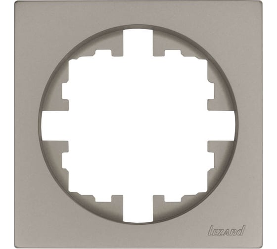 Изображение товара Рамка 1-ая Lezard OSEN без вставки, титан, упаковка 20шт 743-3700-146