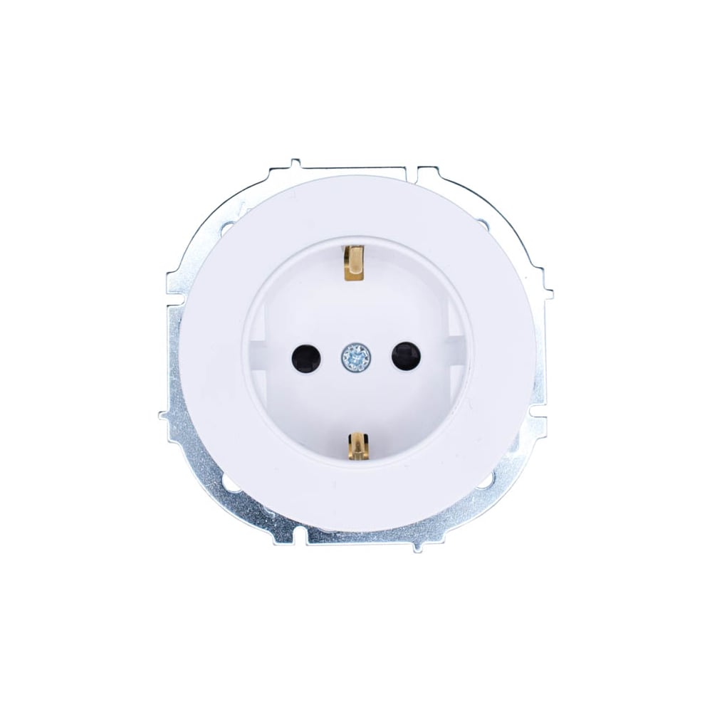 Изображение товара Розетка Lezard OSEN с защитой от детей белая на 1 гнездо встраиваемая