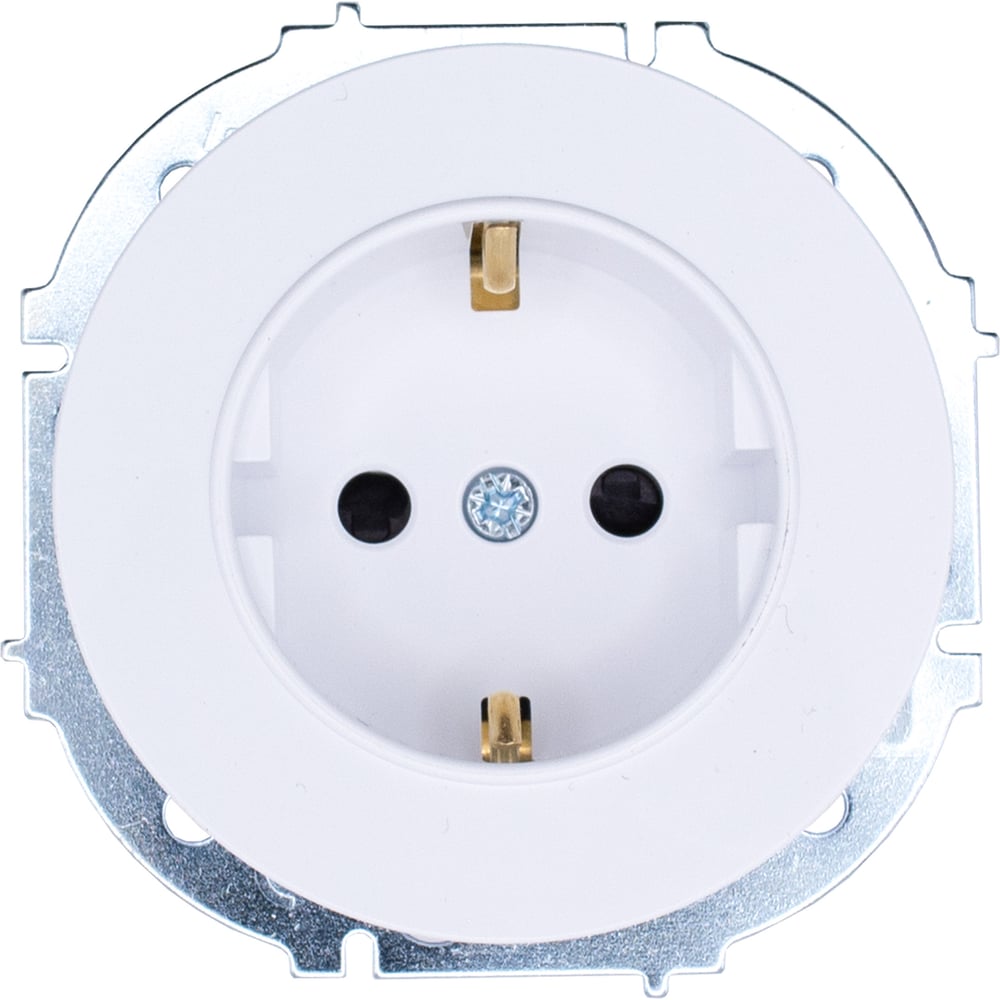 Изображение товара Розетка Lezard OSEN с защитой от детей белая на 1 гнездо встраиваемая