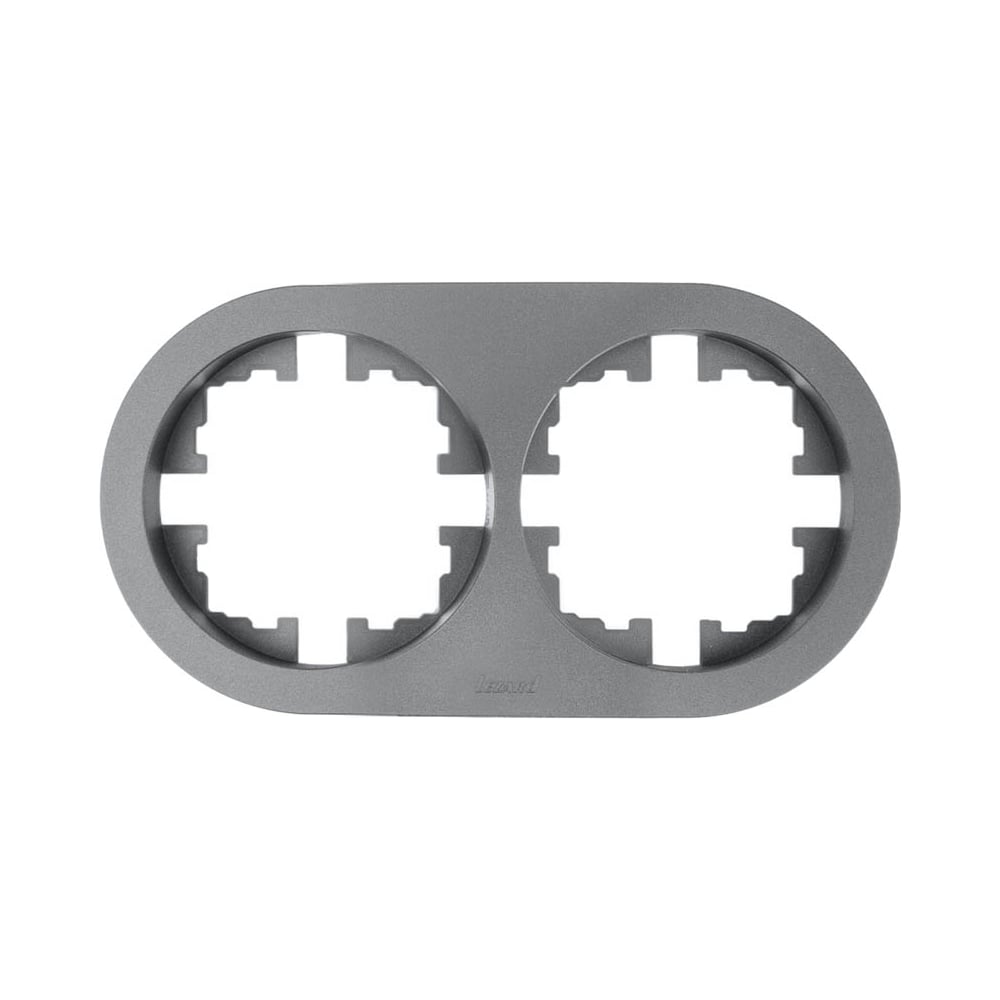 Изображение товара Рамка 2-ая Lezard OSEN без вставки серый матовый 2 поста упаковка 10 шт