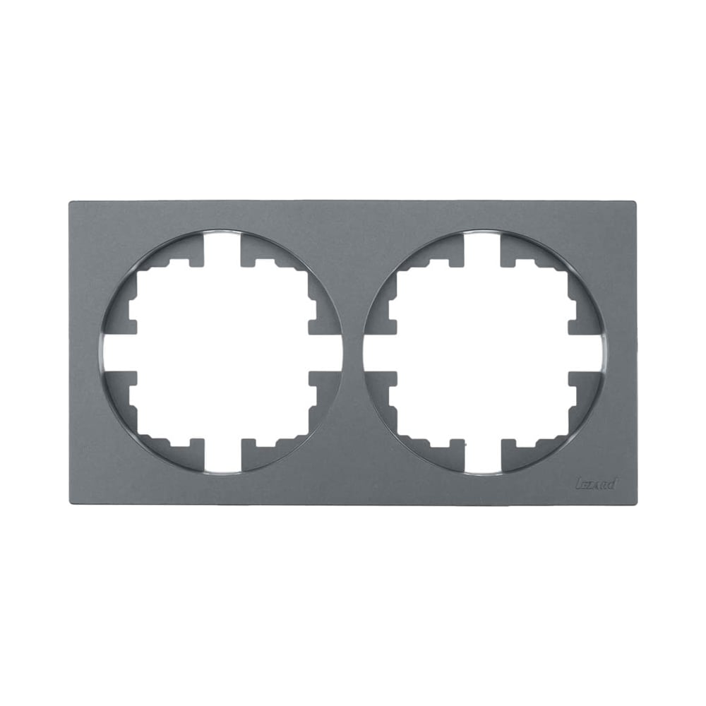 Изображение товара Рамка 2-ая Lezard OSEN без вставки серый матовый упаковка 10 шт