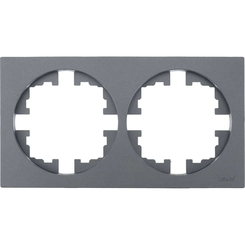 Изображение товара Рамка 2-ая Lezard OSEN без вставки серый матовый упаковка 10 шт