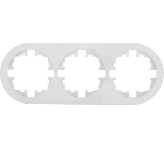 Изображение товара Рамка 3-ая Lezard OSEN без вставки, белая круглая, упаковка 10 шт 744-0200-148