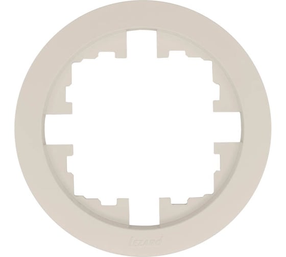 Изображение товара Рамка 1-ая Lezard OSEN без вставки, слоновая кость круглая, упаковка 20 шт 744-9000-146