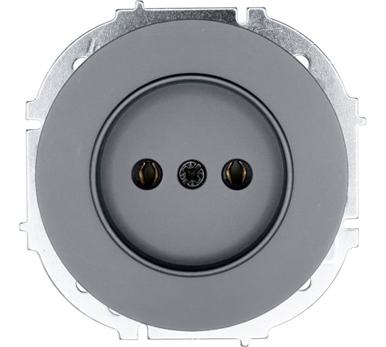 Изображение товара Розетка б/з ПБТ (упаковка 10 шт) Lezard OSEN серый матовый 743-7488-121B