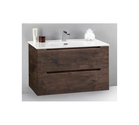 Изображение товара Подвесная база под раковину BelBagno ETNA39-800/390-2C-SO-RW-P Rovere Moro