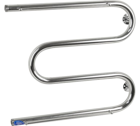 Изображение товара Полотенцесушитель М-образный с ПОЛКОЙ Санакс 500х600 мм, труба - 1 x 2 мм, нержавеющая сталь, полированная мп5060