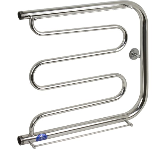 Изображение товара Полотенцесушитель Санакс ФОКСТРОТ с ПОЛКОЙ 500х600 мм, труба - 1 x 2 мм, нержавеющая сталь, полированная ф5060