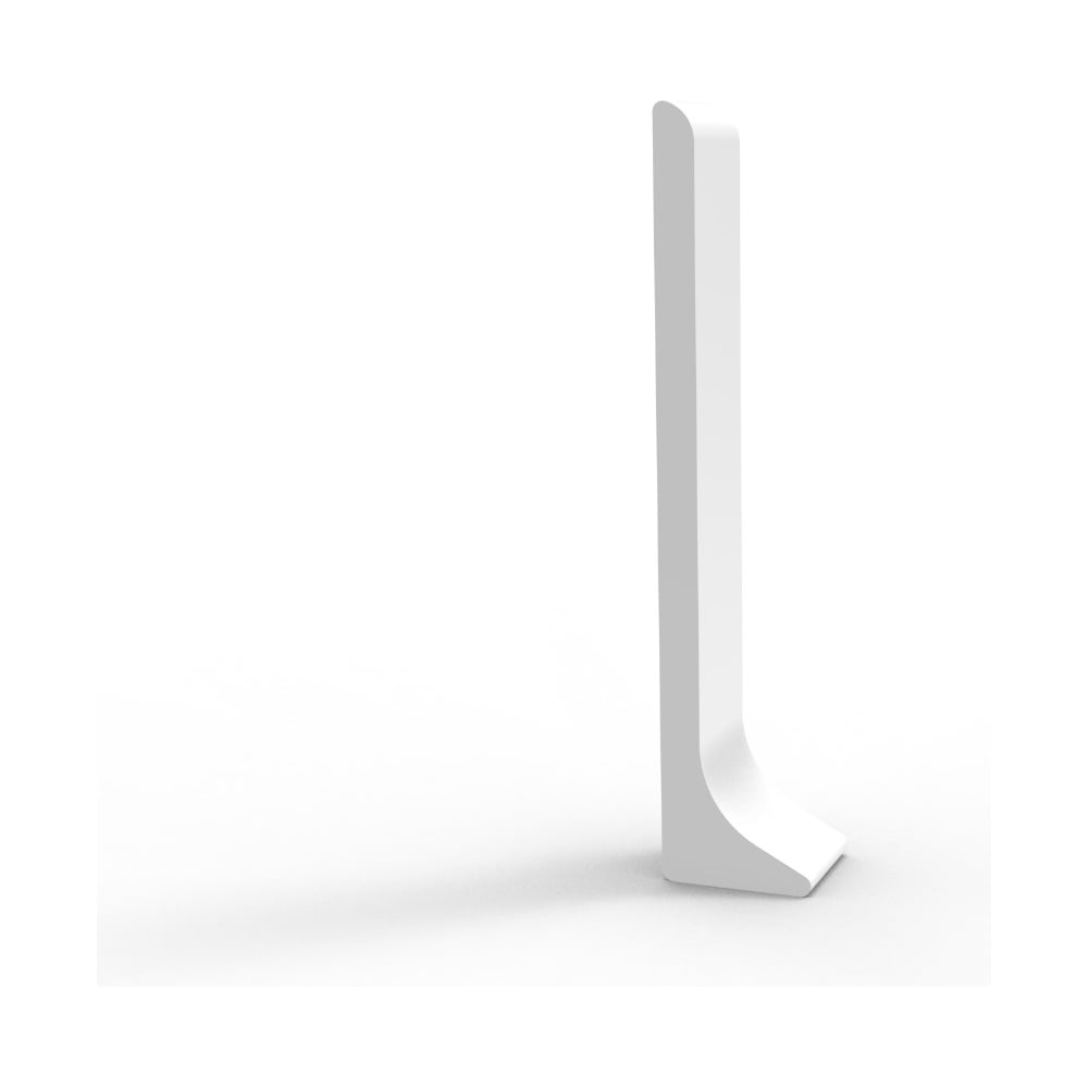 Изображение товара Заглушки для плинтуса Диал 80 мм RAL 9016 белый, матовая, 2 штуки в комплекте 4687207099592