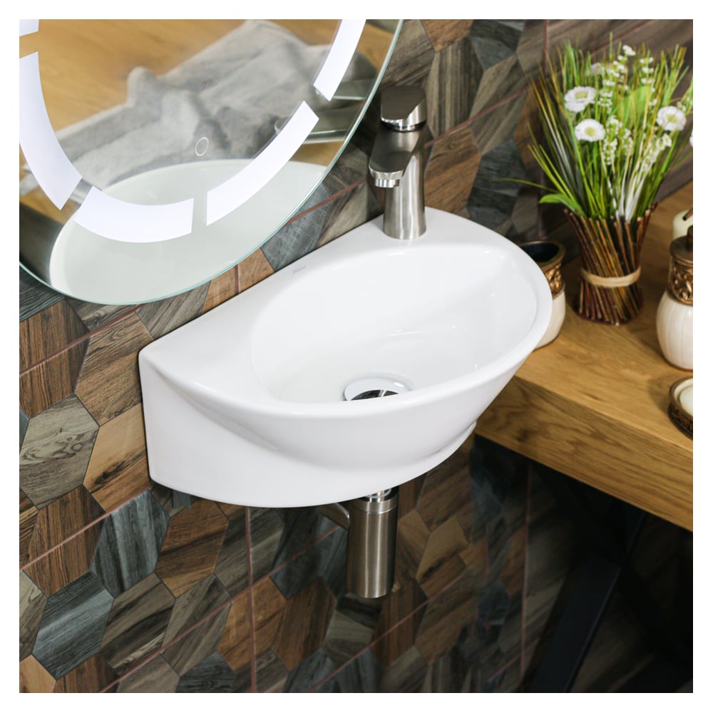 Изображение товара Раковина MELANA MLN-320345 овальная белая керамика 405 мм