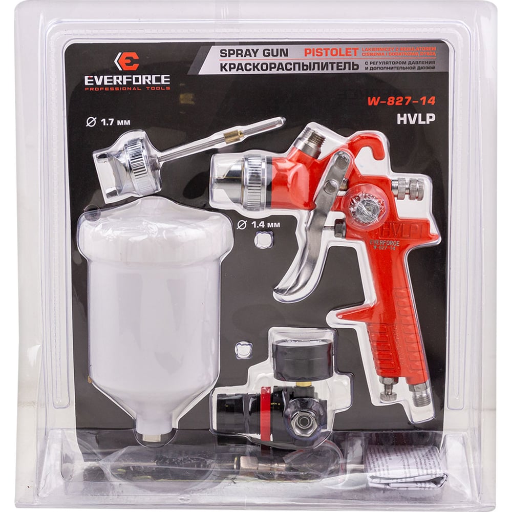 Изображение товара Краскораспылитель с регулятором давления EVERFORCE EF-W-827-14 для профессиональной покраски