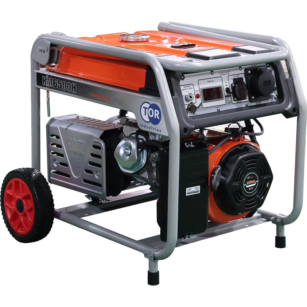 Изображение товара Генератор бензиновый TOR KM6500HA 5 кВт с электростартером и колесами