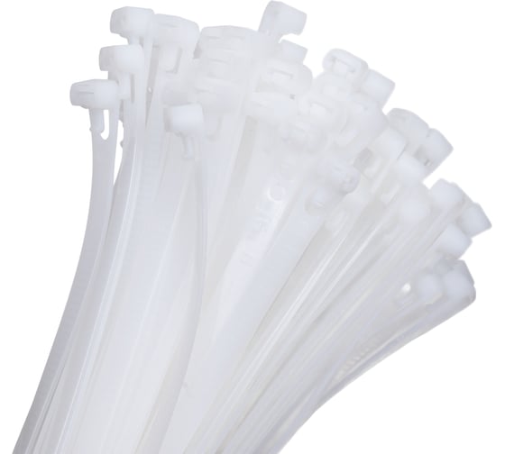 Изображение товара Хомут RUICHI СМР нейлон, 400x7,5 мм, белый, 100 шт. 113772