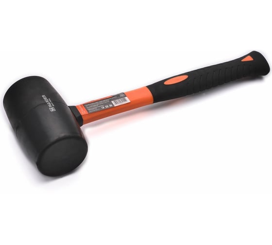 Изображение товара Резиновая киянка Harden черная, фибергласовая ручка, 225 г 590412