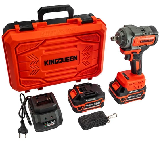 Изображение товара Гайковерт бесщеточный KINGQUEEN 2 АКБ 21В, 1/2, 500N/m KQ-285