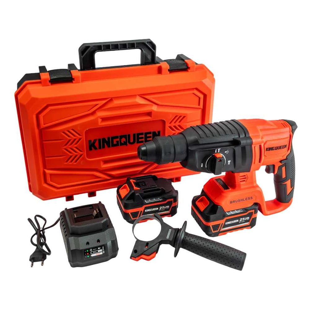 Изображение товара Перфоратор бесщеточный KINGQUEEN 2 АКБ 21В 2 Дж KQ-2201