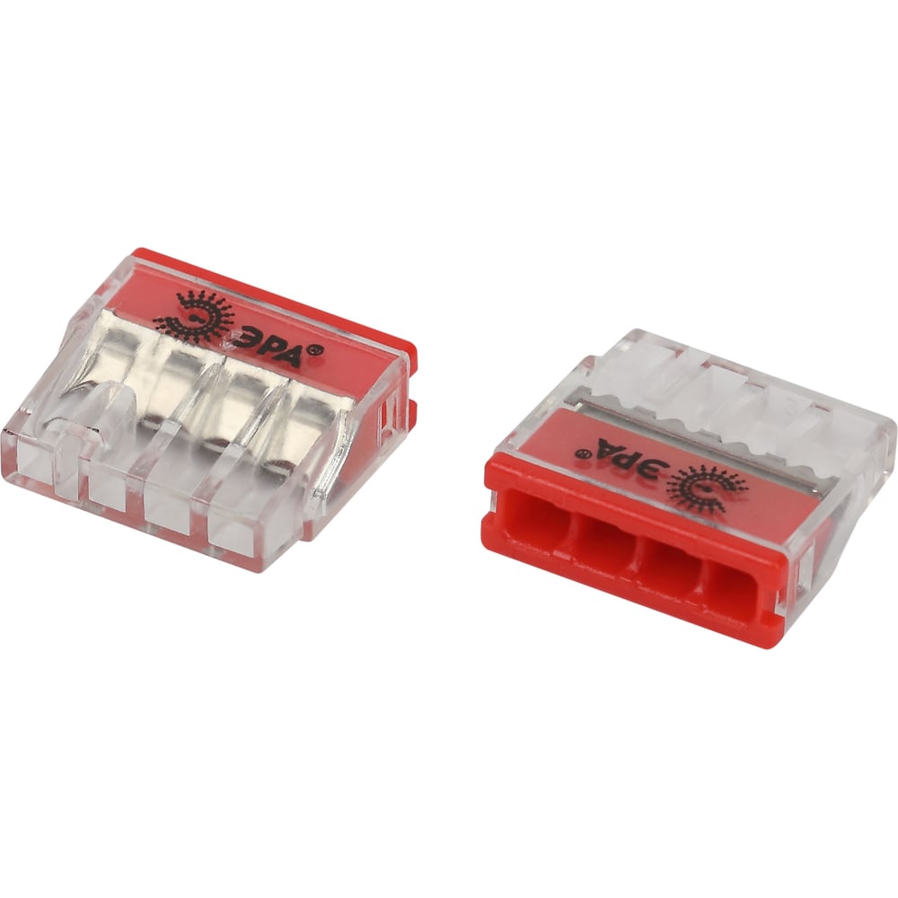 Изображение товара Быстрозажимная клемма ЭРА NO225359 4-проводная 0.2-2.5 мм², упаковка 40 шт