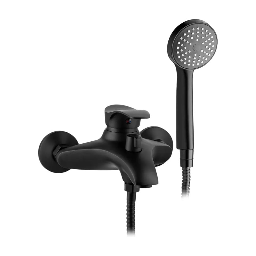 Изображение товара Однорычажный смеситель для ванны ALOUTE монолитный короткий излив 120 мм черный